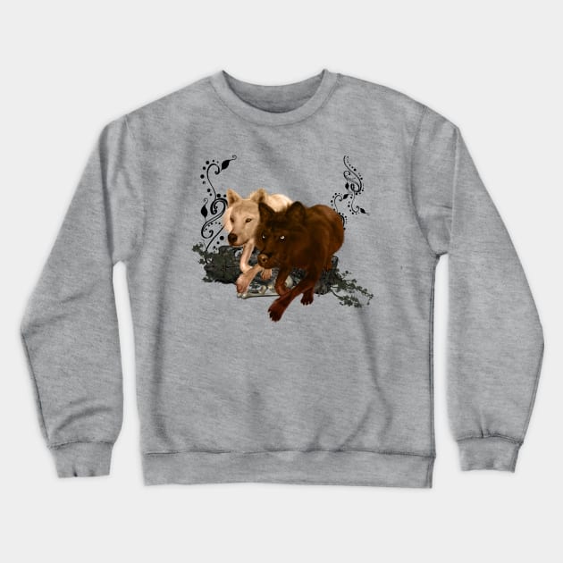 Awesome wolf Crewneck Sweatshirt by Nicky2342